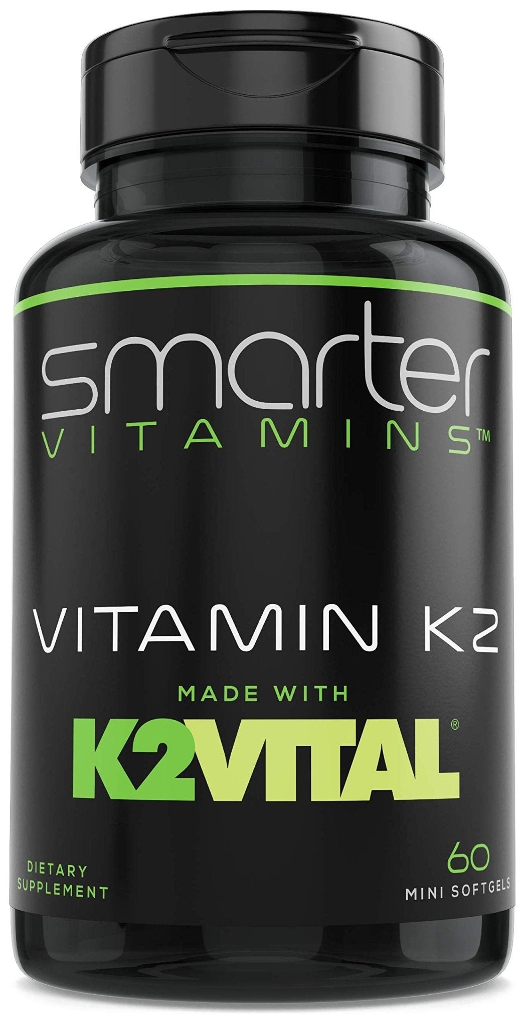 Smarter Vitamin K2 MK7 100mcg, Made with K2VITAL and Kale, 60 Liquid Softgels - Maple Wellness Supplements