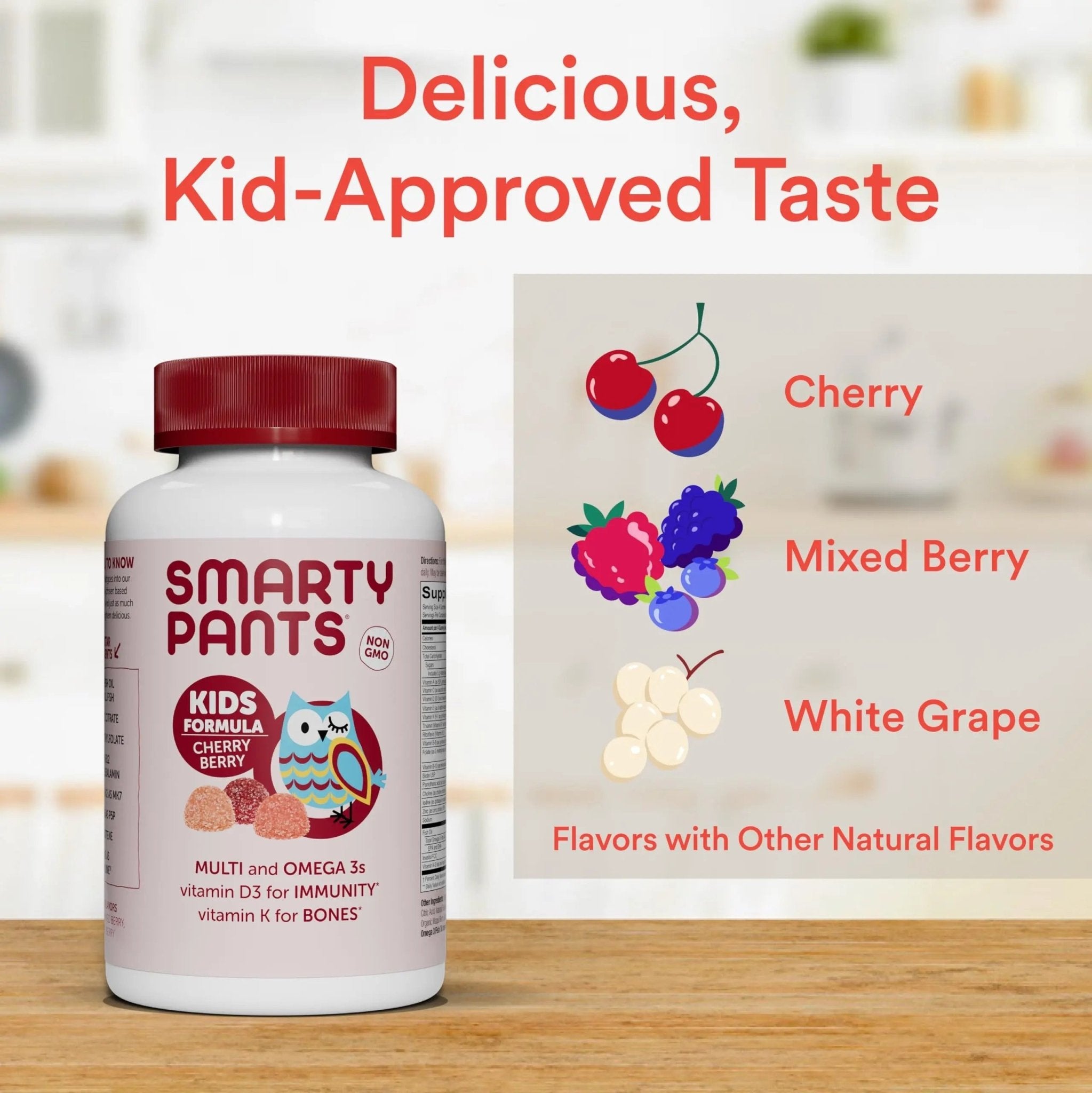 SmartyPants Kids Multivitamin Gummies: Omega 3 Fish Oil (EPA/DHA), Vitamin D3, C, Vitamin B12, B6, A, K & Zinc for Immune Support - TrustMedUSA