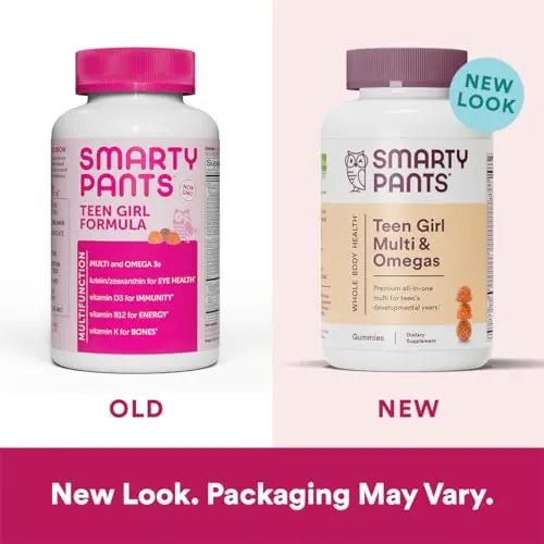 SmartyPants Teen Girl Multivitamin Gummies: Omega 3 Fish Oil (EPA/DHA), Vitamin D3 - TrustMedUSA