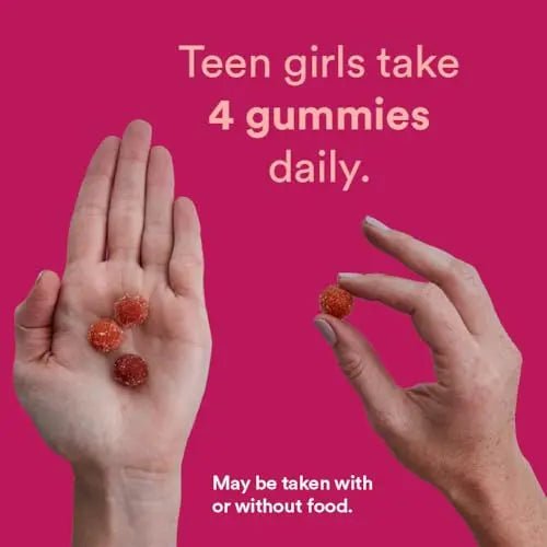 SmartyPants Teen Girl Multivitamin Gummies: Omega 3 Fish Oil (EPA/DHA), Vitamin D3 - TrustMedUSA