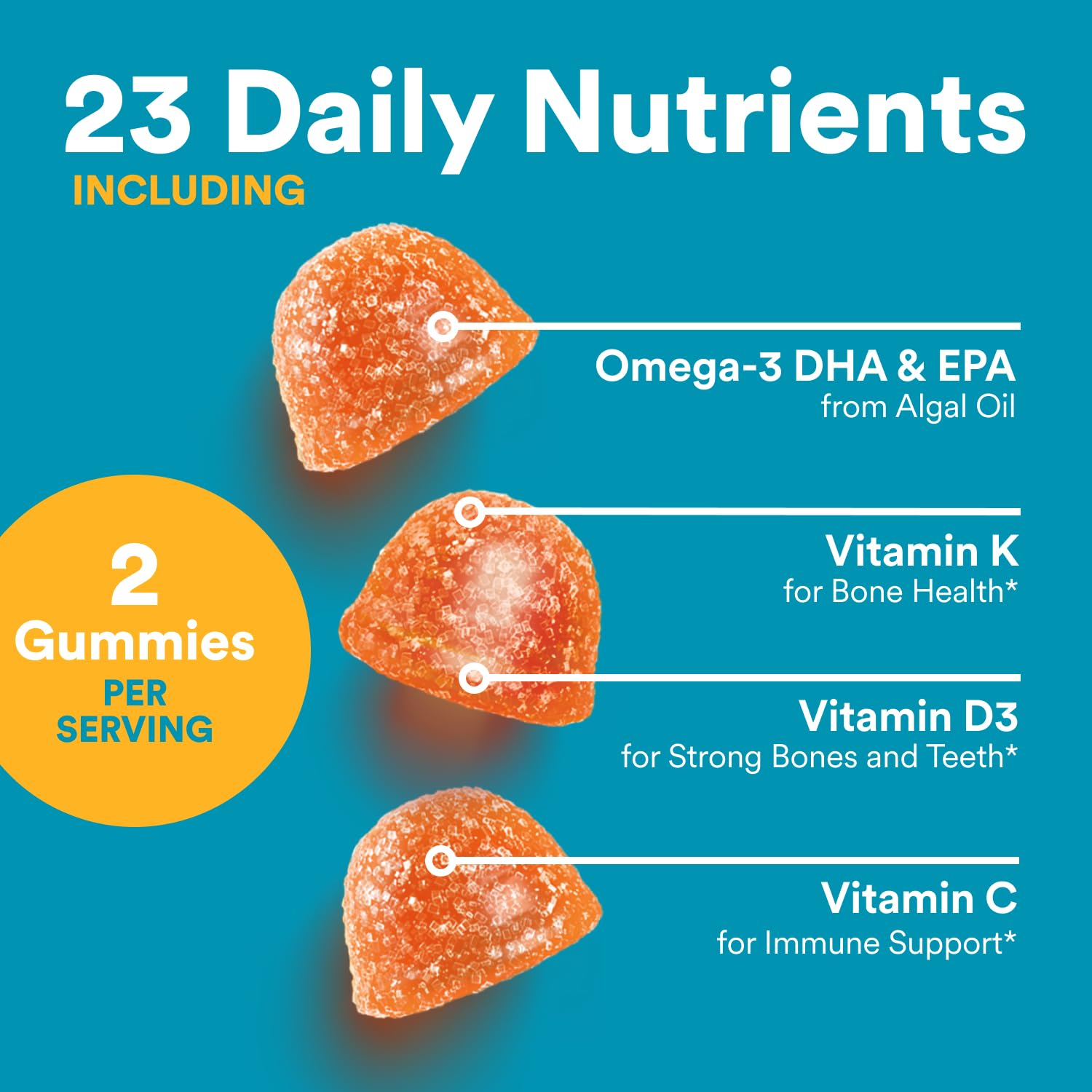 SmartyPants Teen Guy Multivitamin Gummies, Omega 3 (DHA/EPA), Vitamin D3, C, Vitamin B12, B6, A, K & Zinc, Folate, Gluten Free, Fruit Flavor, 60 Count (30 Day Supply) - TrustMedUSA