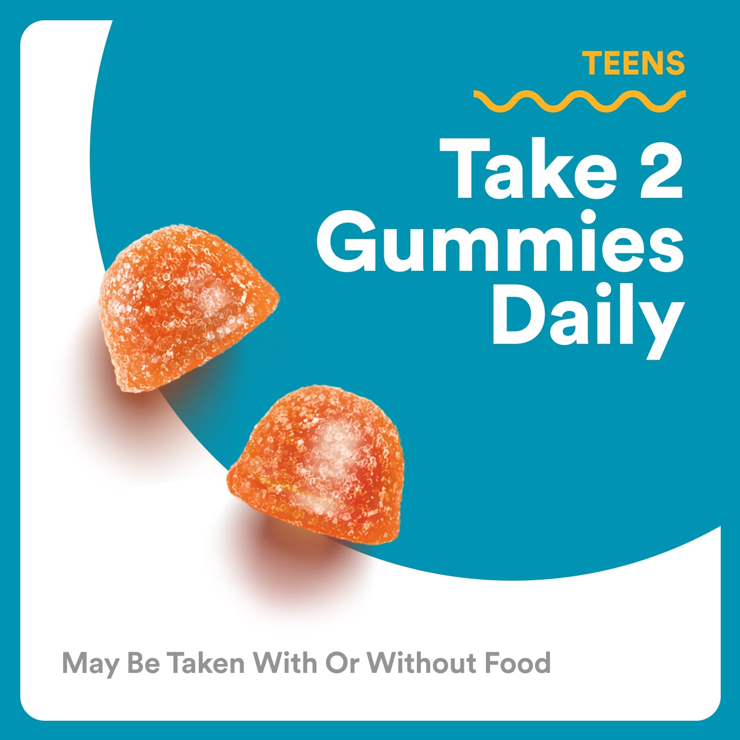 SmartyPants Teen Guy Multivitamin Gummies, Omega 3 (DHA/EPA), Vitamin D3, C, Vitamin B12, B6, A, K & Zinc, Folate, Gluten Free, Fruit Flavor, 60 Count (30 Day Supply) - TrustMedUSA
