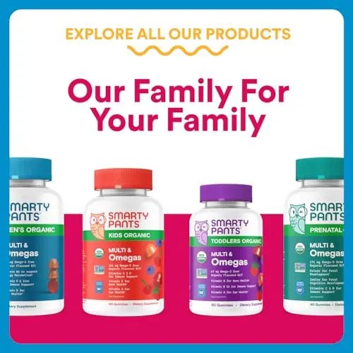 SmartyPants Zero Sugar Women’s Multivitamin Gummies: Biotin, Methylfolate, Omega 3 (ALA), Vitamin D3, C, Vitamin B12, B6, A, K, Zinc, Inositol - TrustMedUSA