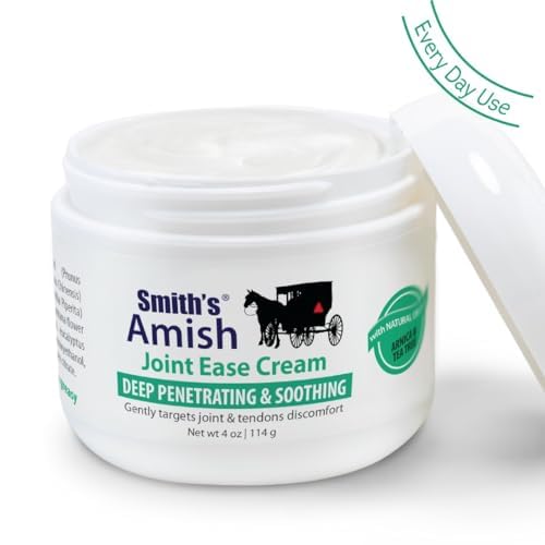 Smith Amish JointEase Soothing Cream 3 Pack (Three 4 oz Jars) with Arnica, Tea Tree, Eucalyptus, Peppermint and Rosemary - TrustMedUSA