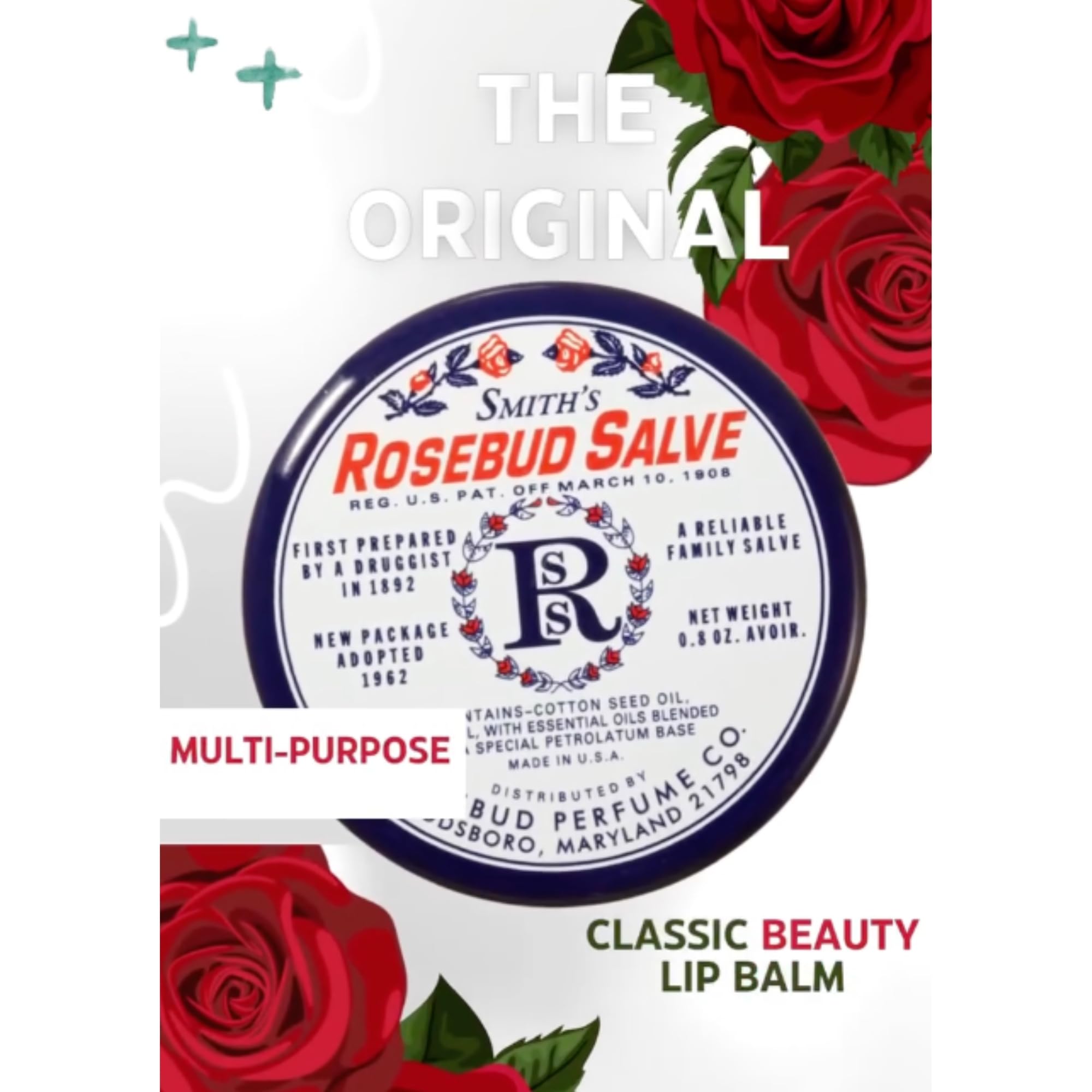 Smith's Rose Lip Balm Bulk- 3x0.5oz Premium All Purpose Lip Gloss Tubes & 3x0.8oz Lip Treatment Salve - Trio Lip Balm Tubes for Plump Lips & Cracked Skin Care - Christmas Gift Set, EBook - TrustMedUSA