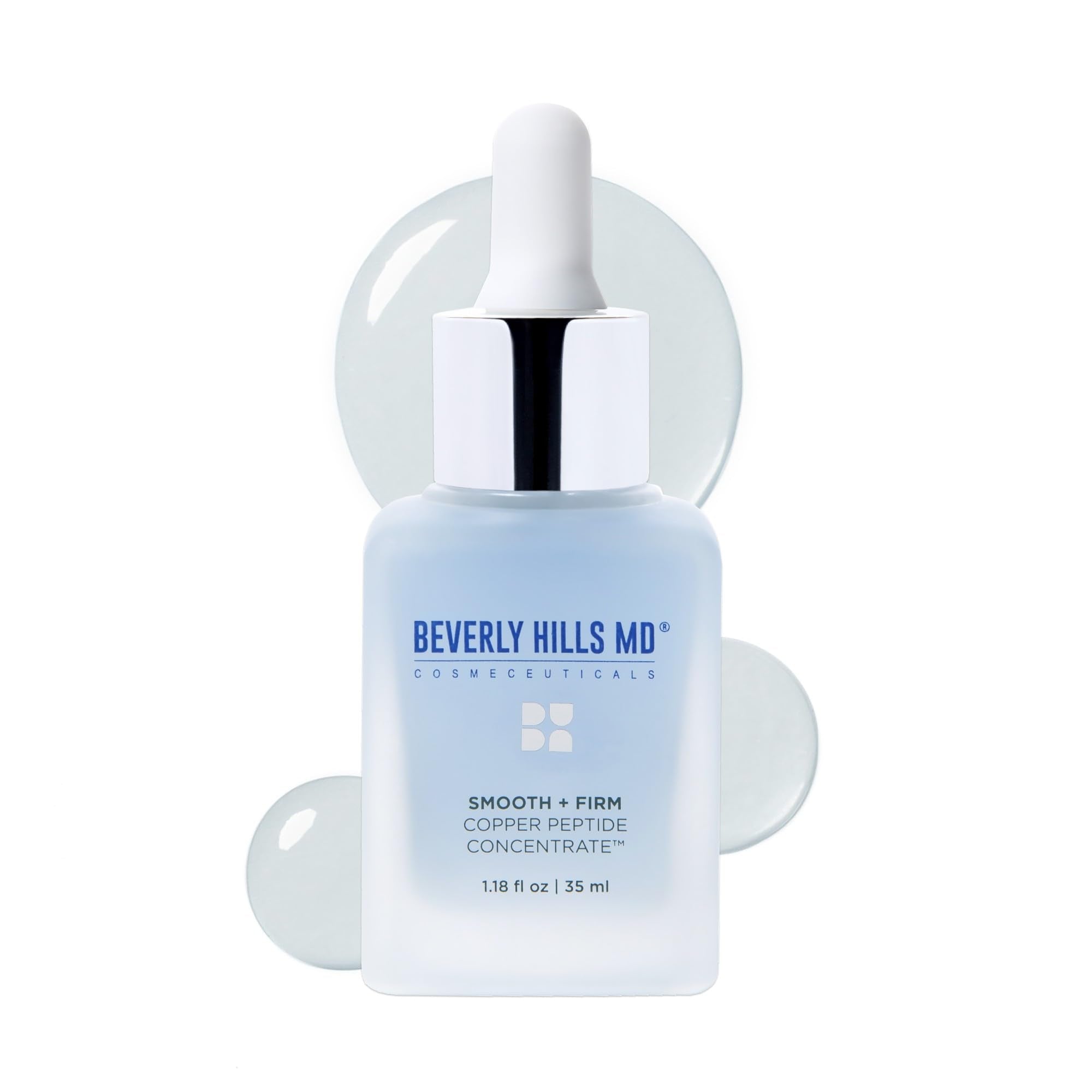 Smooth + Firm Copper Peptide Concentrate Serum for Aging Skin, Plumping Niacinamide for Tightening & Brightening, Helps Improve Elasticity, Hyperpigmentation & Dark Spots, Water Based, 1.18 Fl Oz - Maple Wellness Supplements
