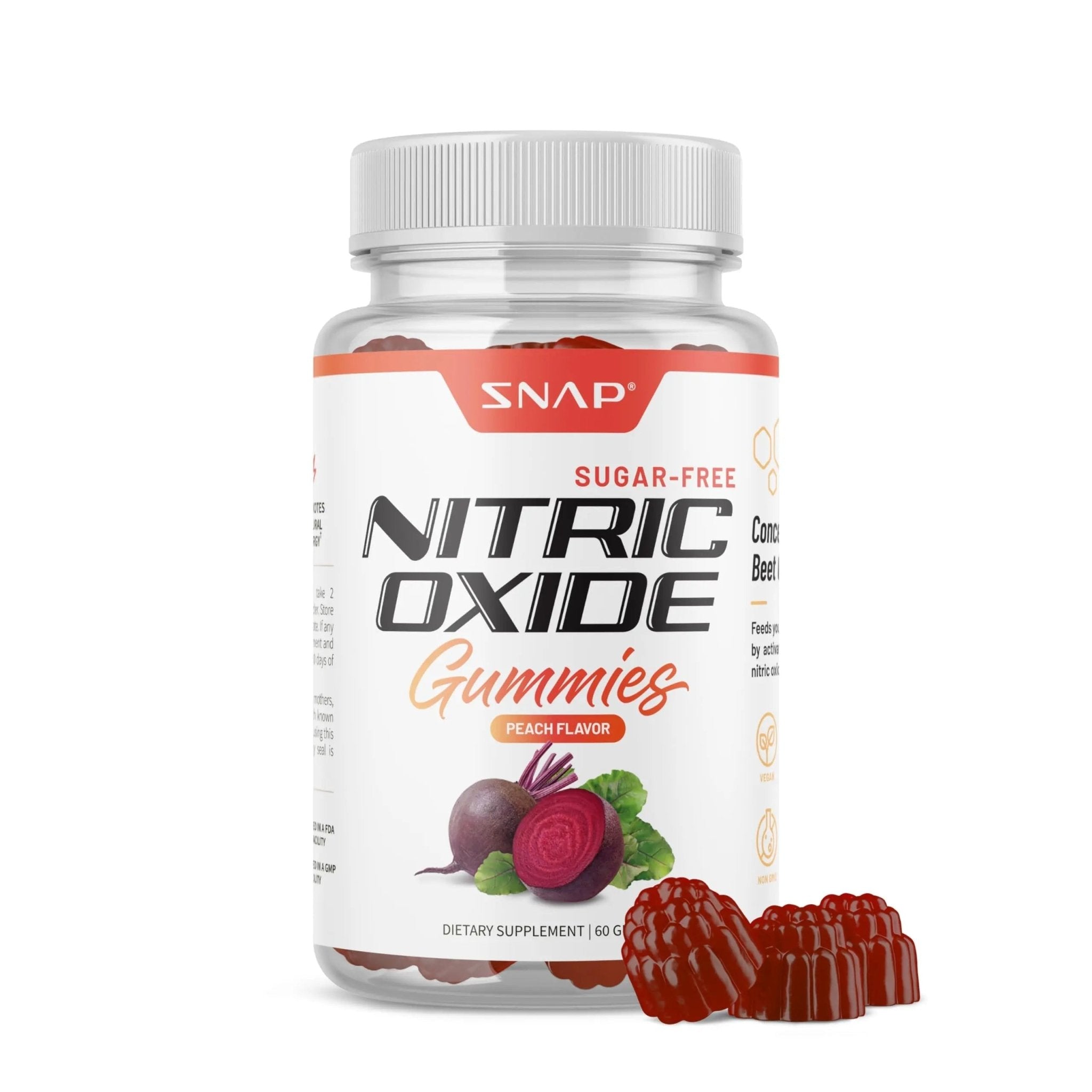 Snap Supplements Nitric Oxide Beet Root Gummies - Support Healthy Blood Circulation - TrustMedUSA