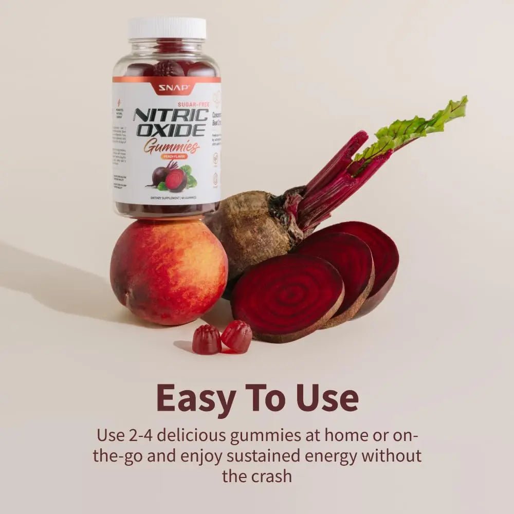 Snap Supplements Nitric Oxide Beet Root Gummies - Support Healthy Blood Circulation - TrustMedUSA