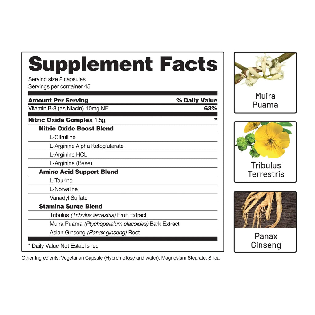 Snap Supplements Nitric Oxide Booster, Nitric Oxide Supplement for Blood Circulation - TrustMedUSA