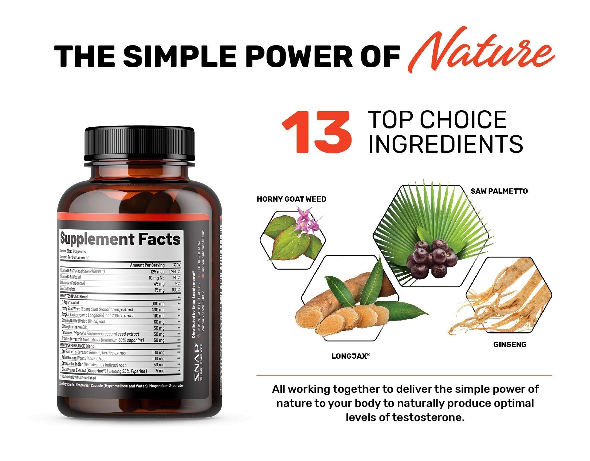 Snap Supplements Nitric Oxide + Testo Booster (2 Products) - TrustMedUSA