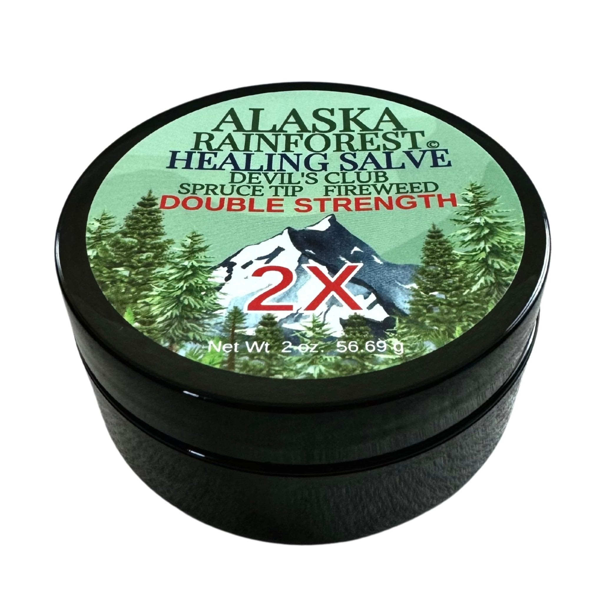 Snowy Summit Alaska Rainforest 2X Salve - Salve for Dry Skin & Joint Relief - Natural Super Salve for Soothing Skin with Gentle Aroma - Body & Hand Salve - Muscle Rub with Alaskan Devil’s Club Oil - TrustMedUSA