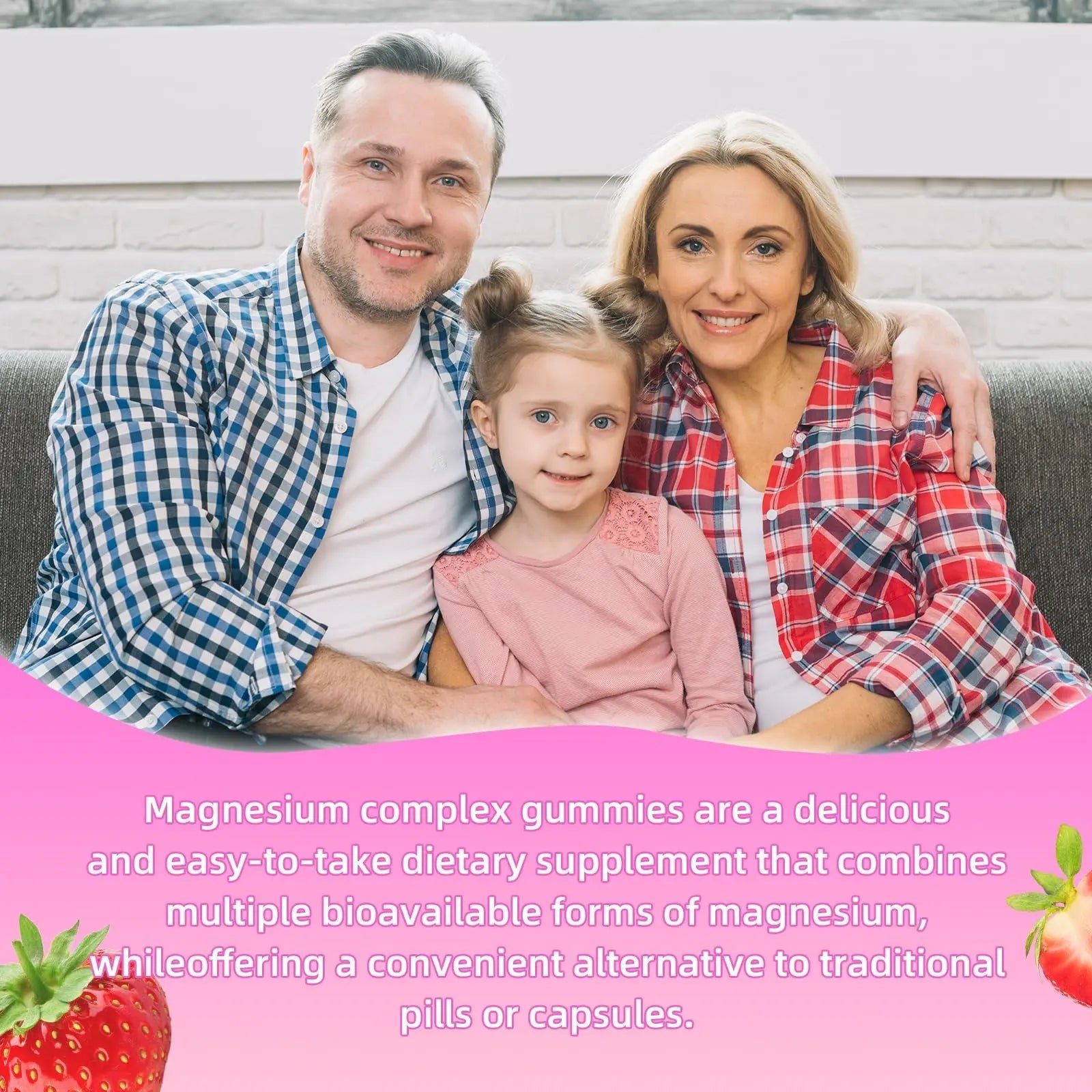 softbear Magnesium Complex Gummies for Women & Men & Kids, 8 in 1 Magnesium Complex Supplement 1000mg-Magnesium Glycinate,Citrate,Malate Supports Calm, Zzz, Muscle Cramp, Strawberry Flavor 120 Count - TrustMedUSA