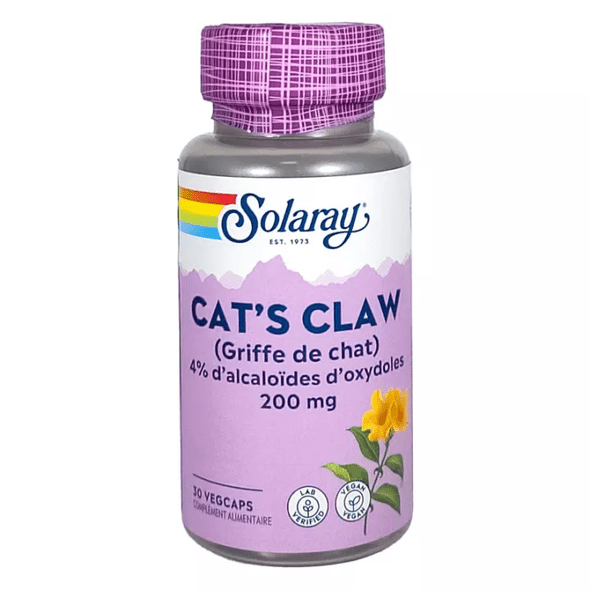 Solaray Cat's Claw 200 mg 30 capsules - TrustMedUSA