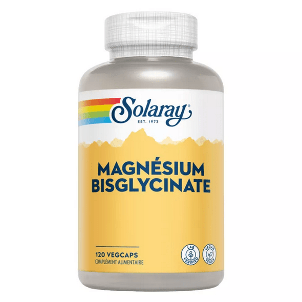 Solaray Magnesium Bisglycinate 120 vegetarian capsules - Maple Wellness Supplements