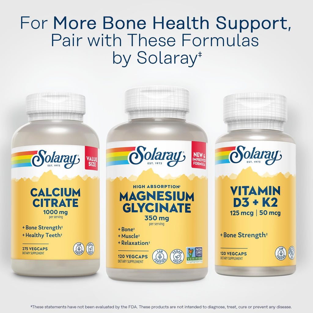 SOLARAY Magnesium Glycinate Capsules, Chelated Magnesium Bisglycinate w/BioPerine, Higher Absorption Magnesium Supplement - Bones, Muscles, - TrustMedUSA