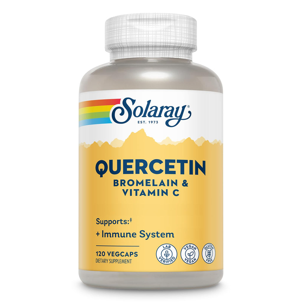SOLARAY QBC Plex | Quercetin & Bromelain Plus Vitamin C | Year Round Immune Function & Respiratory Health Support | Non-GMO & Vegan | 120 VegCaps - TrustMedUSA