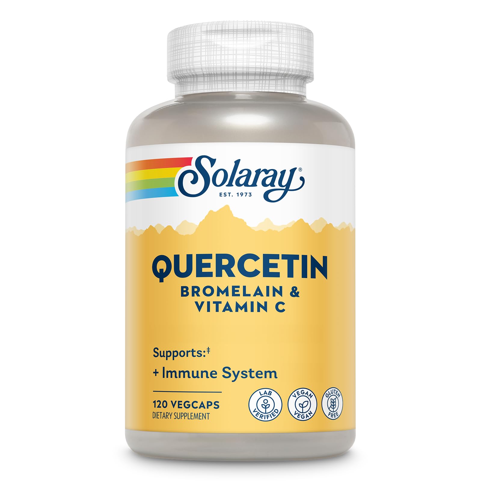 SOLARAY QBC Plex | Quercetin & Bromelain Plus Vitamin C | Year Round Immune Function & Respiratory Health Support | Non-GMO & Vegan | 120 VegCaps - TrustMedUSA