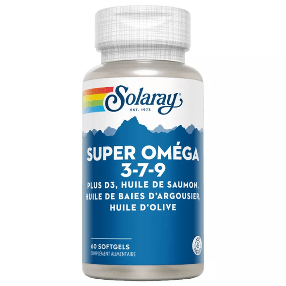 Solaray Super Omega 3-7-9 Plus D3 60 capsules - TrustMedUSA