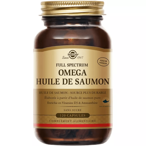 Solgar Full Spectrum Omega Salmon Oil 120 softgels - TrustMedUSA