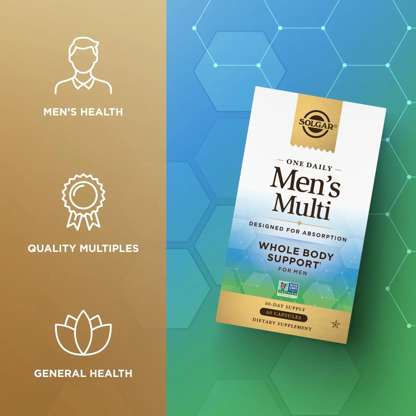 SOLGAR One a Day Women & Mens Bundle:Daily Women's Multi Whole Body Support, 60 Servings + Daily Men's Multivitamin Whole Body Support Supplement, 60 Servings - TrustMedUSA