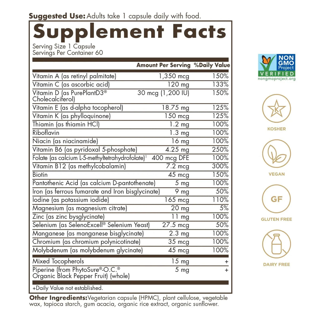 SOLGAR One a Day Women & Mens Bundle:Daily Women's Multi Whole Body Support, 60 Servings + Daily Men's Multivitamin Whole Body Support Supplement, 60 Servings - TrustMedUSA