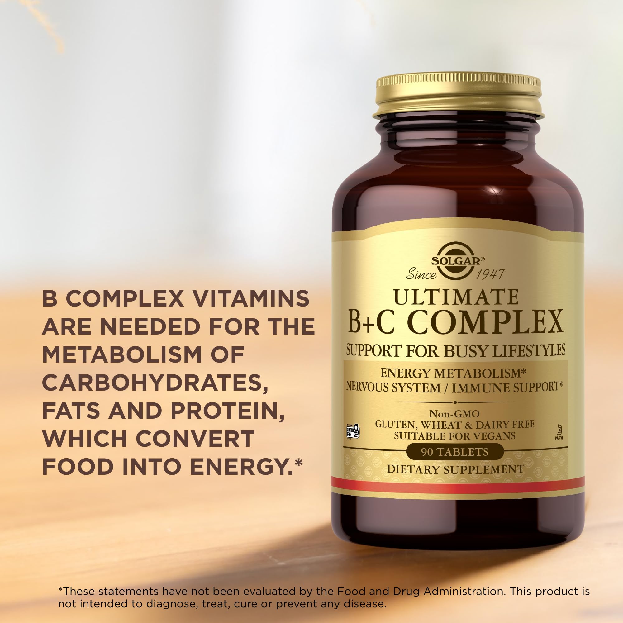 Solgar Ultimate B+C Complex Stress Formula 90 Tablets (Pack of 2) - TrustMedUSA
