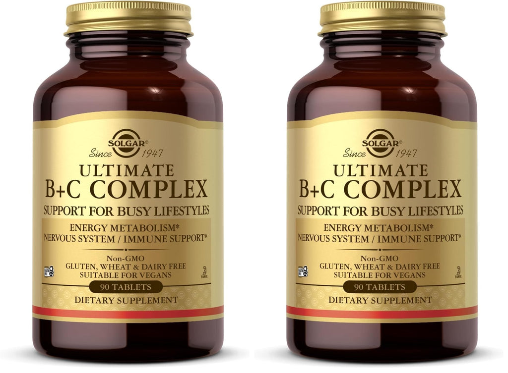 Solgar Ultimate B+C Complex Stress Formula 90 Tablets (Pack of 2) - TrustMedUSA