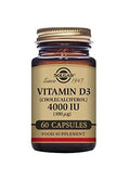 Solgar Vitamin D3 4000 IU (100 µg) Vegetable Capsules - Pack of 60 - Cholecalciferol - TrustMedUSA