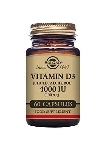 Solgar Vitamin D3 4000 IU (100 µg) Vegetable Capsules - Pack of 60 - Cholecalciferol - TrustMedUSA