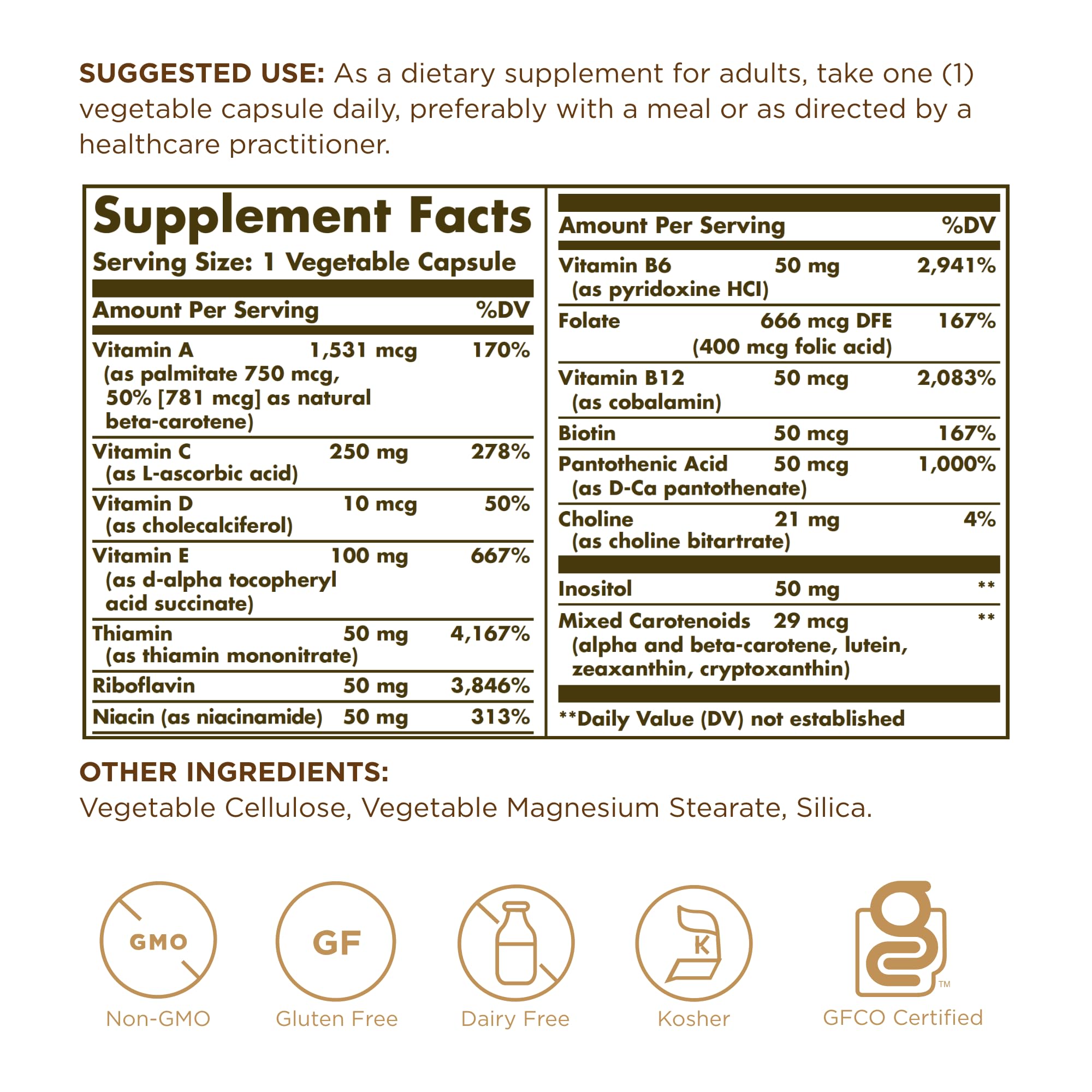 Solgar - Vitamins Only, 90 veggie caps - TrustMedUSA