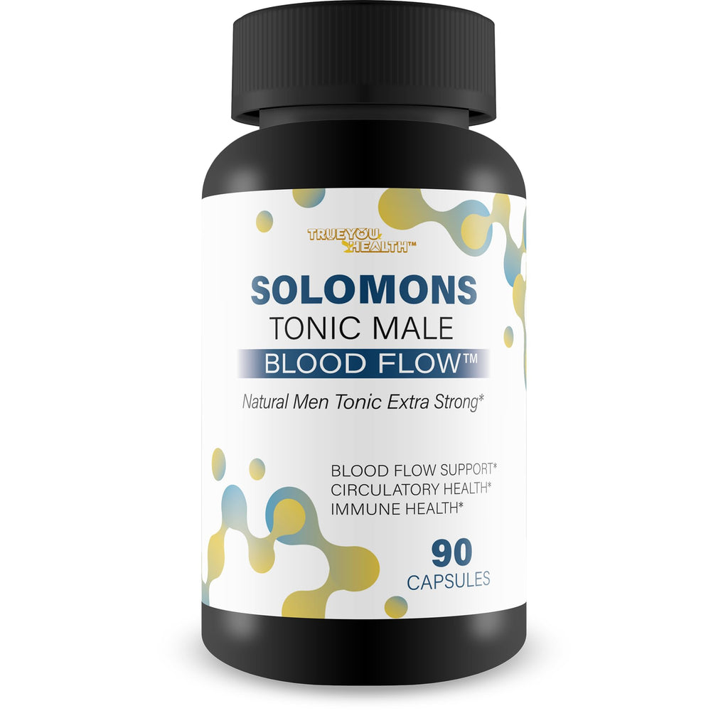 Solomons Tonic - Our Best Mens Blood Flow Supplement - Good Blood Flow Support - Male Blood Flow Capsules - Max Blood Flow Pills - Blood Circulation Supplements for Men - Male Blood Circulation Pills - TrustMedUSA