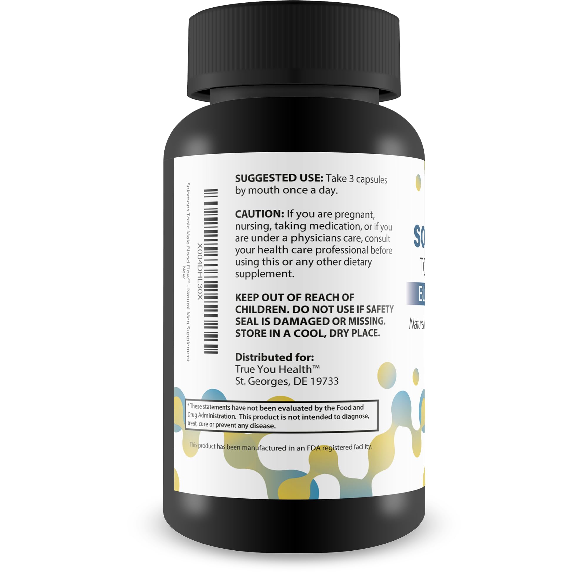 Solomons Tonic - Our Best Mens Blood Flow Supplement - Good Blood Flow Support - Male Blood Flow Capsules - Max Blood Flow Pills - Blood Circulation Supplements for Men - Male Blood Circulation Pills - TrustMedUSA