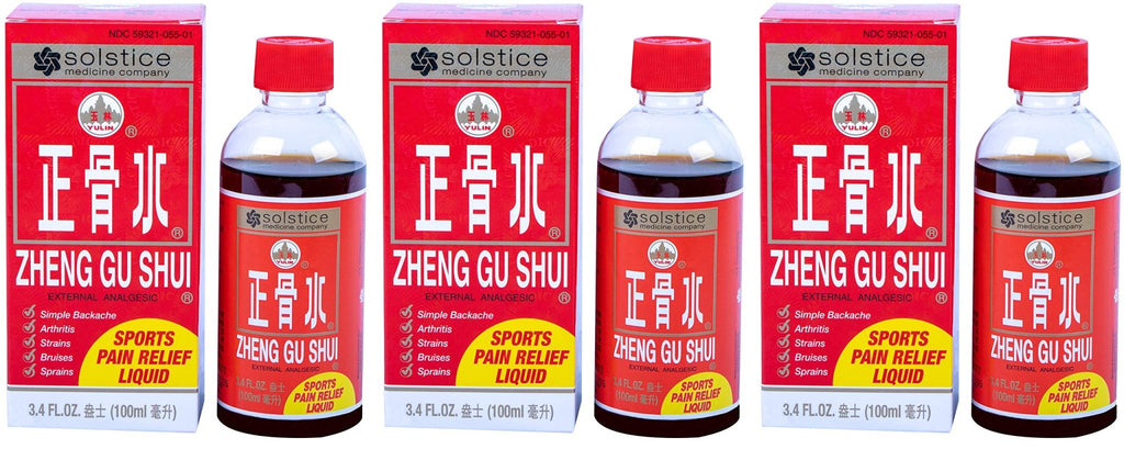 Solstice Medicine Company - Zheng Gu Shui Pain Relief - 3 Pack - 3.4 OZ - TrustMedUSA