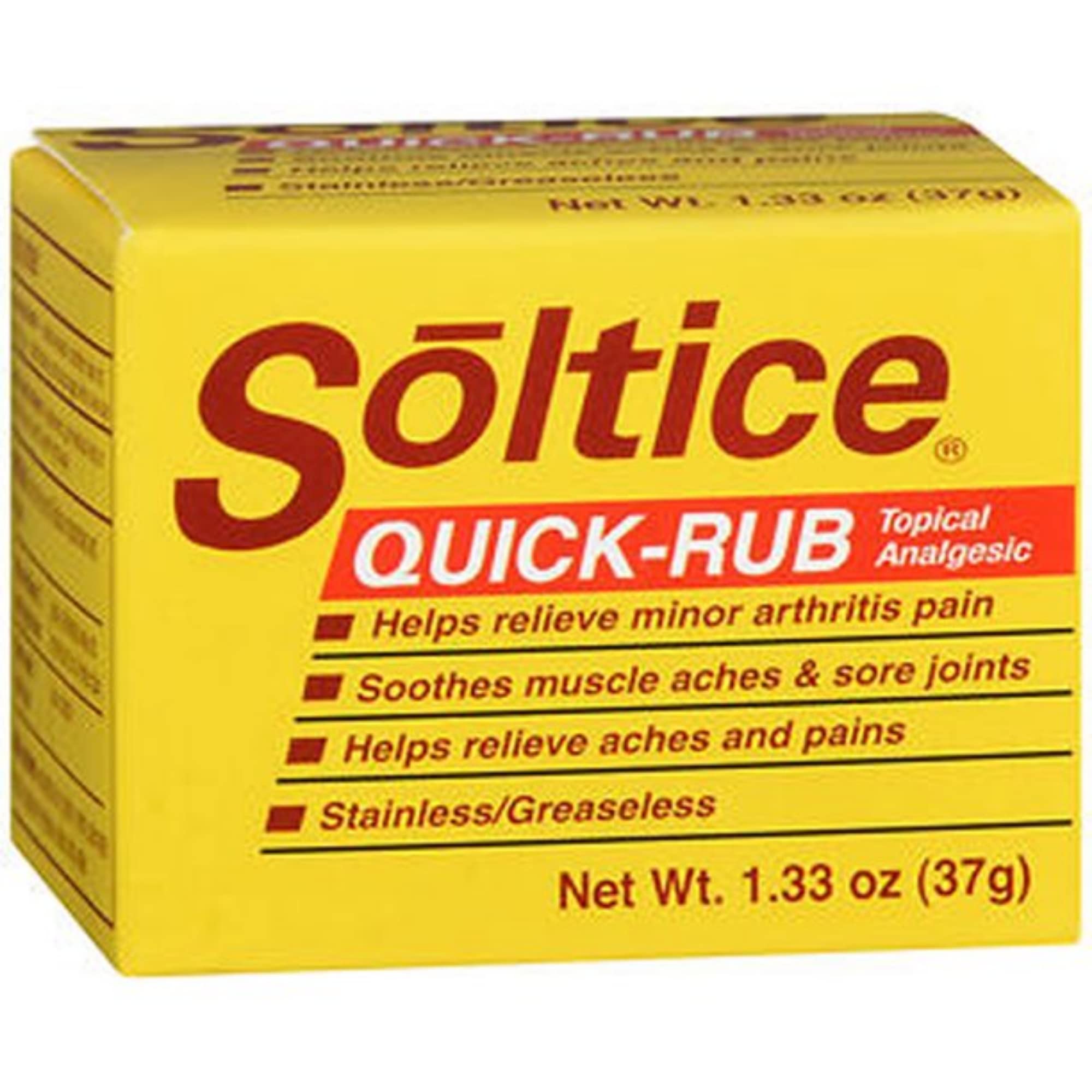 Soltice Quick Rub Topical Pain Reliever, 1.33 Ounces - TrustMedUSA