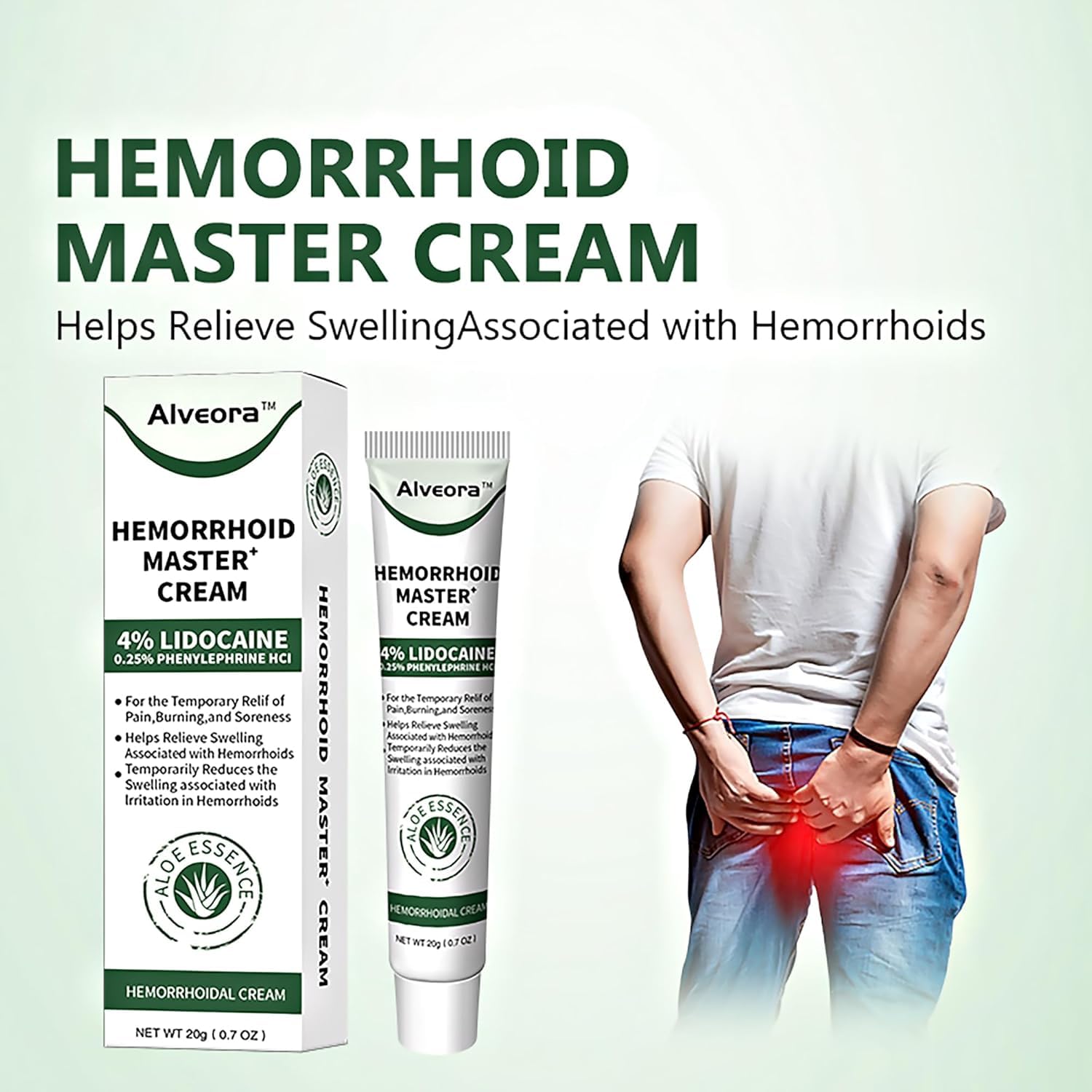 SOLUMIRA Perianal Care Cream, Hemorrhoid & Fissure Ointment with 4 Applicators, Relief Anal Pain, Itching, Swelling, Discomfort, Natural Herbs Fast Acting Ingredients - TrustMedUSA