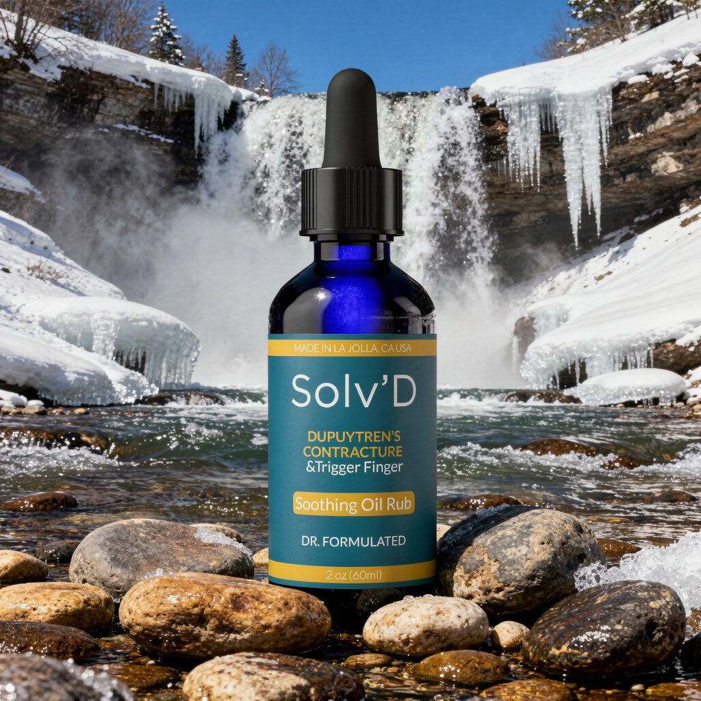 SOLV'D – Natural Relief for Dupuytren’s Contracture | A Powerful Blend of Mixed Tocopherols, Rose Hips, and DMSO, Reduces Scarring and restores Flexibility. Also for Gamer’s Thumb & Trigger Finger! - TrustMedUSA
