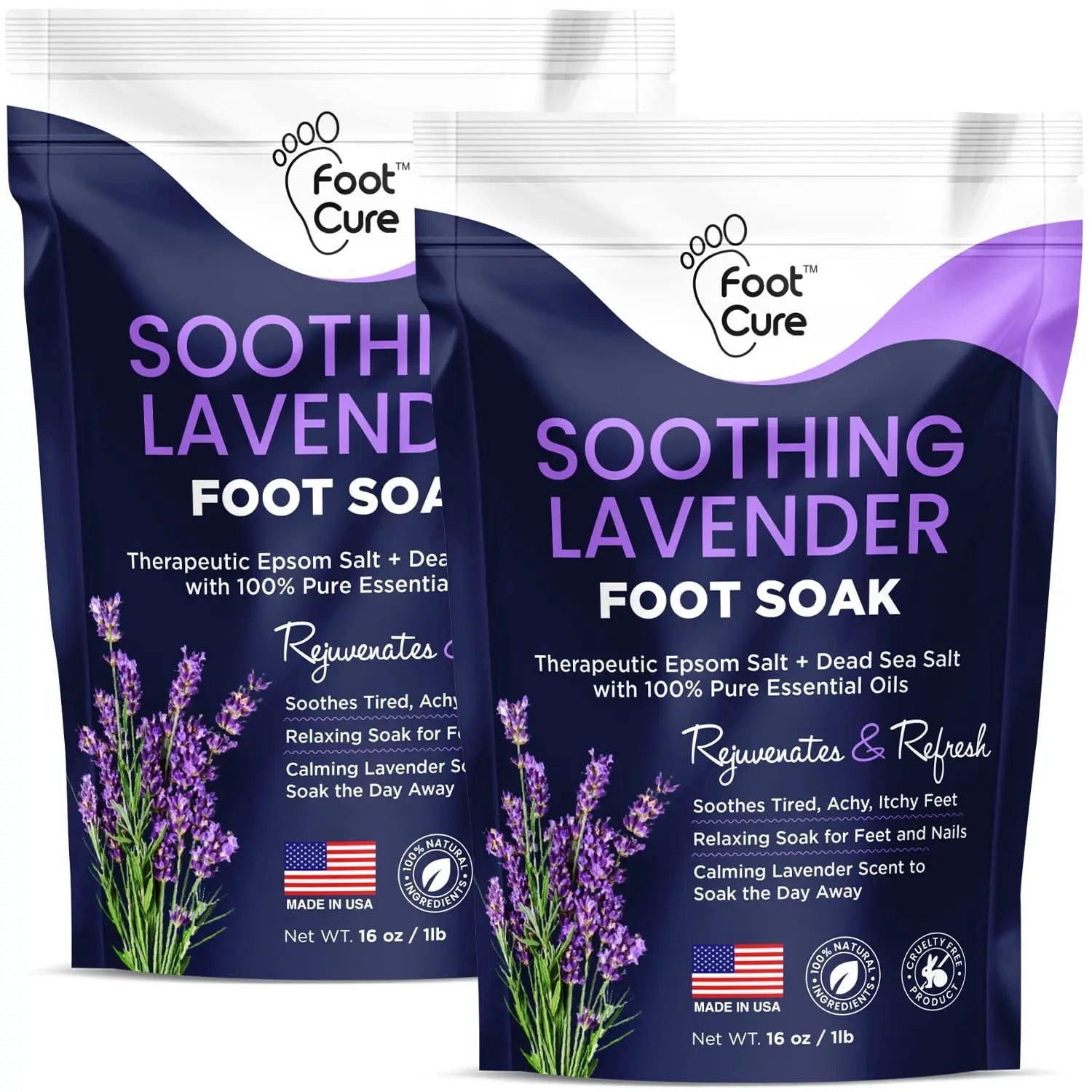 Soothing Lavender Foot Soak with Epsom Salt - Best Toenail Treatment, & Softens Calluses - TrustMedUSA