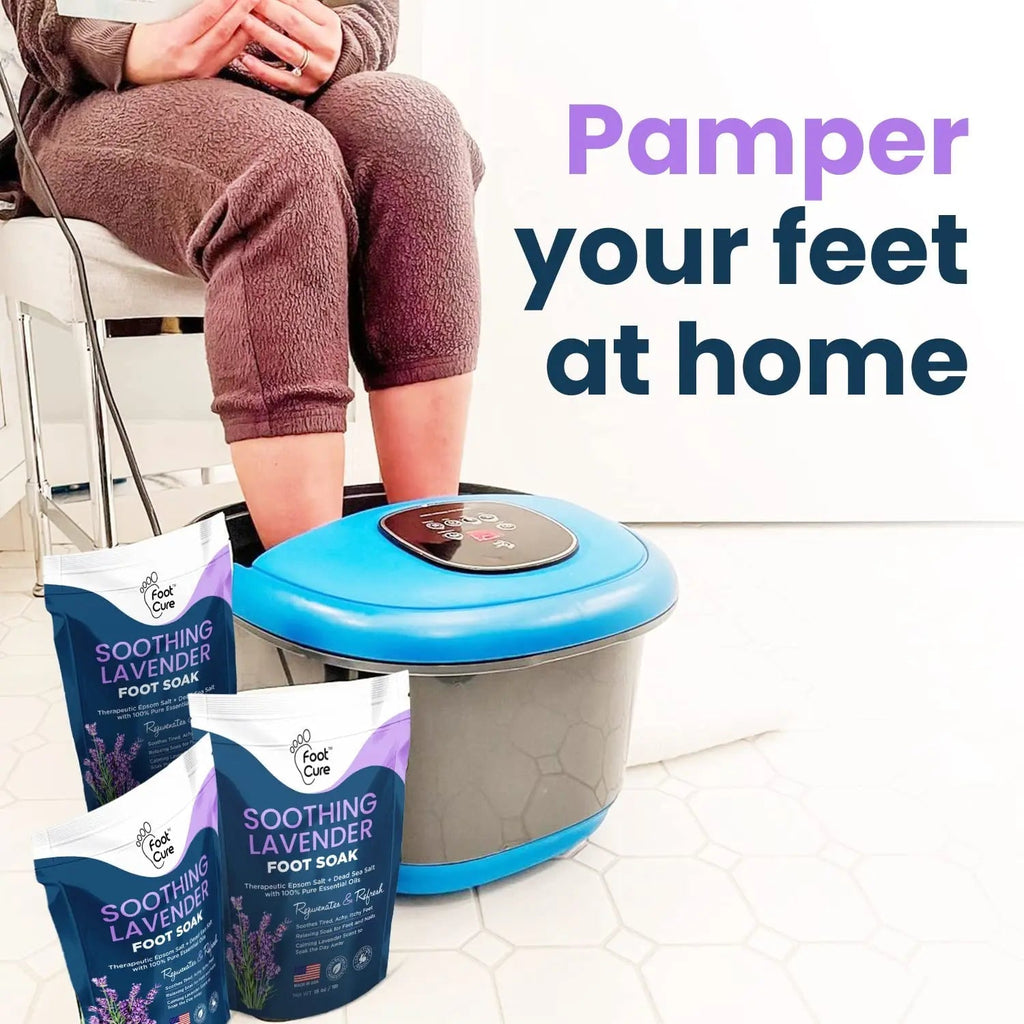 Soothing Lavender Foot Soak with Epsom Salt - Best Toenail Treatment, & Softens Calluses - TrustMedUSA