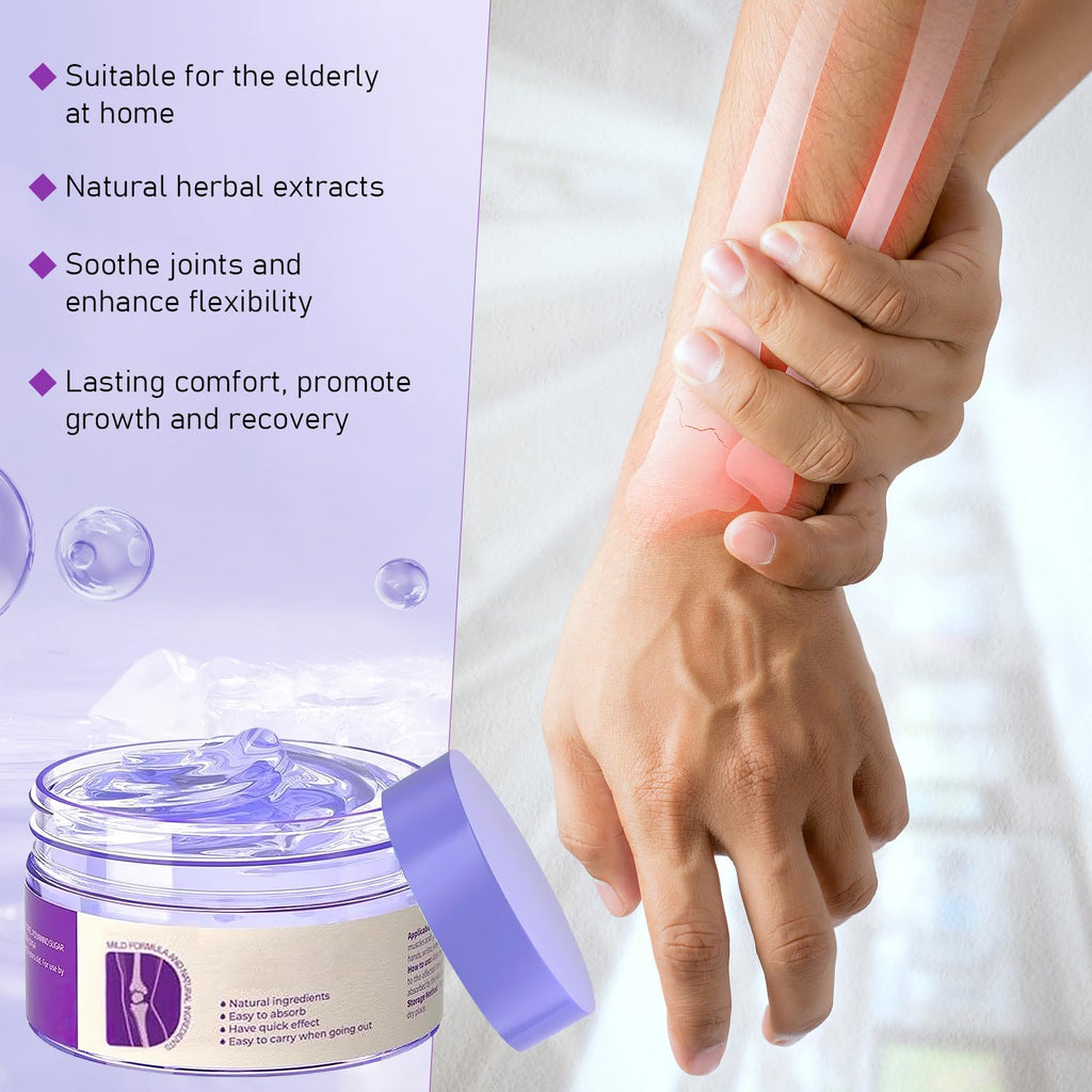 Soothing Relief Massage Gel, Joint Gel Purple Gel Cooling Activities Throughout The Body, Soothing Knees, Lumbar, Neck, Back, Shoulders, Hands, and Feet - TrustMedUSA