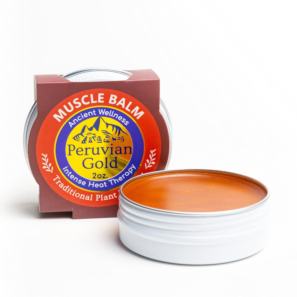 Sore Muscle Balm - Peruvian Gold Intense Heat Therapy Muscle Rub. 500K Scoville Heat Units Melts Away Sore, Painful Muscles. 2oz - TrustMedUSA