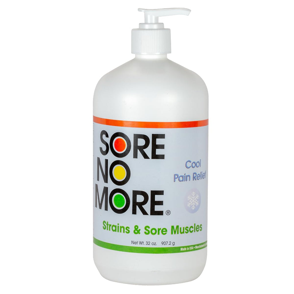 Sore No More Cool Relieving Gel for Aches & Pains in Muscles & Joints associated with Strains, Bruises & Sprains | Absorbs Quickly with a Refreshing Lemon Aroma | 32 oz Bottle with Pump - TrustMedUSA