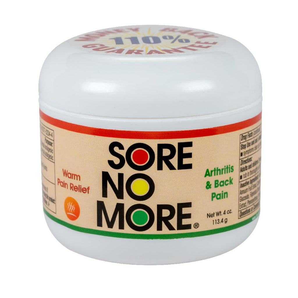 Sore No More Warm Arthritis Pain Relief Cream – Targeted Reliever for Back, Neck, Hands & Feet – Soothing & Fast-Acting Formula for Aches and Pains – Non-Greasy with Orange Aroma – 4 oz - TrustMedUSA