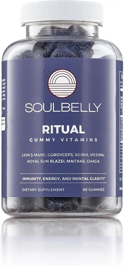 SOULBELLY Multi-Mushroom | Ritual Vitamin Gummies for Energy, Focus and Immune Balance | Vegan | Gluten-Free | Non-GMO | 60 Count - TrustMedUSA