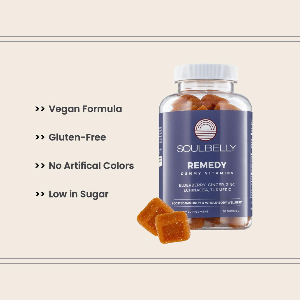 SOULBELLY Super Immunity | Remedy Vitamin Gummies for Immune Support | Vegan | Gluten-Free | Non-GMO | 60 Count - TrustMedUSA