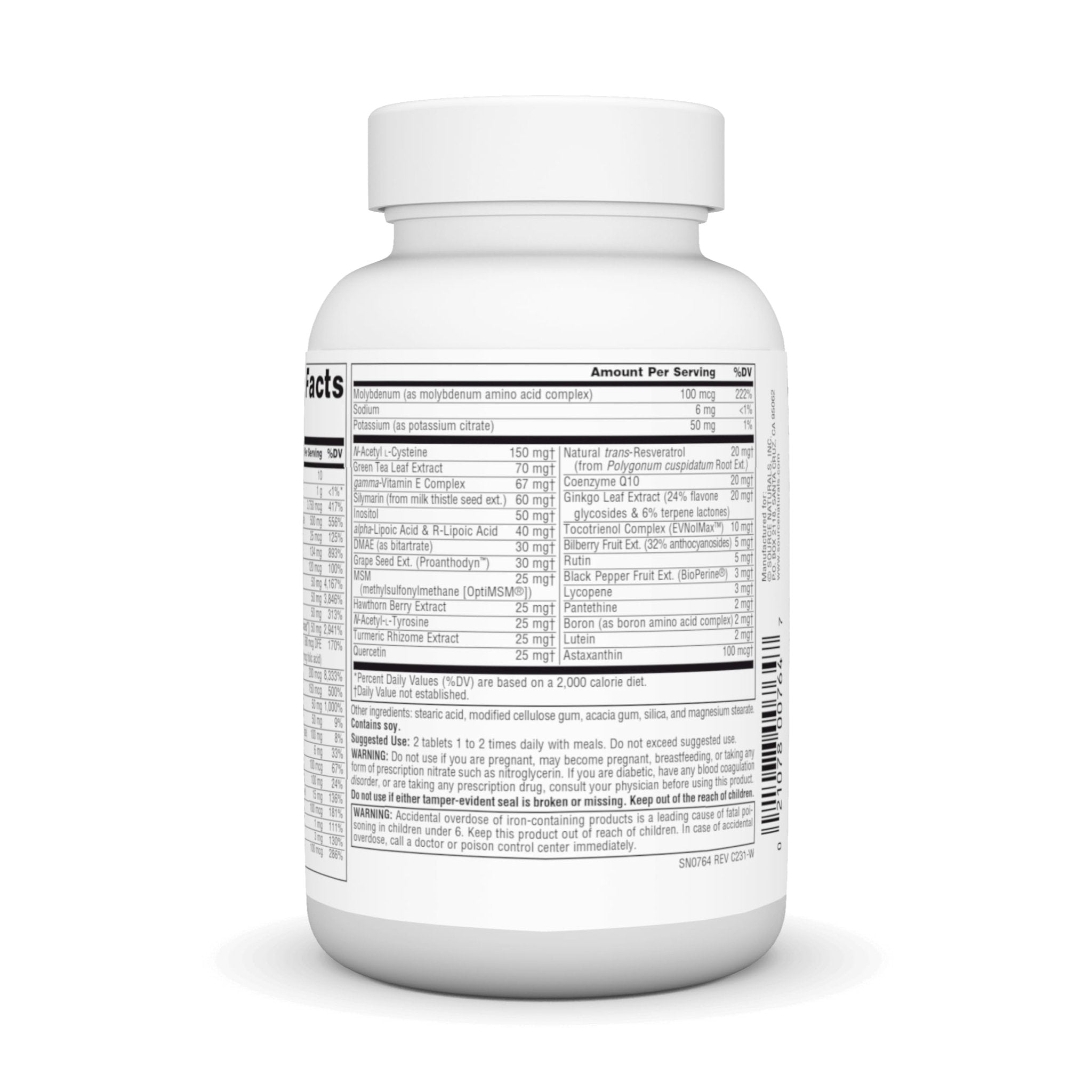 Source Naturals Life Force Multiple Daily Multivitamin High Potency Essential Vitamins, Minerals, Antioxidants & Nutrients - Energy & Immune Boost - 30 Tablets - TrustMedUSA