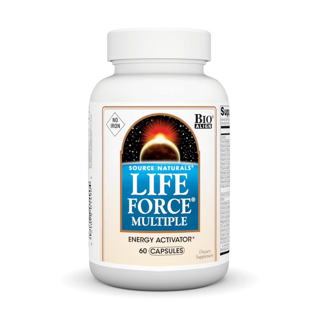 Source Naturals Life Force Multiple Iron Free Daily Multivitamin High Potency Essential Vitamins, Minerals, Antioxidants & Nutrients - Energy & Immune Boost* - 60 Capsules - TrustMedUSA