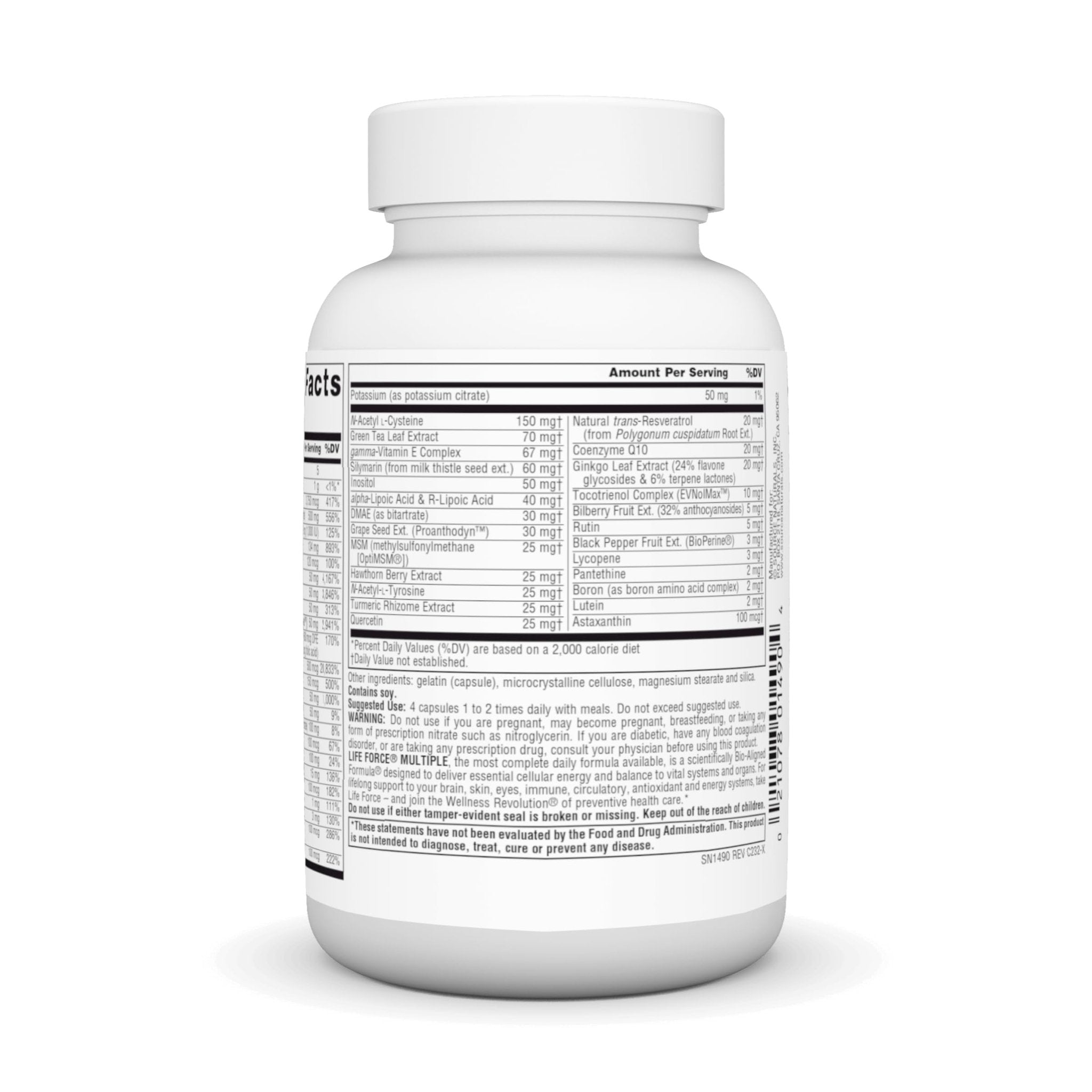 Source Naturals Life Force Multiple Iron Free Daily Multivitamin High Potency Essential Vitamins, Minerals, Antioxidants & Nutrients - Energy & Immune Boost* - 60 Capsules - TrustMedUSA