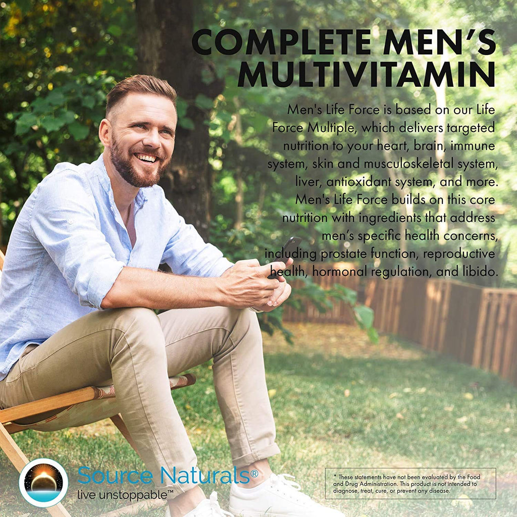 Source Naturals Men's Life Force Multiple Daily Multivitamin & Immune Health Supplement - 13 Essential Vitamins, Nutrients & Minerals* - 45 Tablets - TrustMedUSA