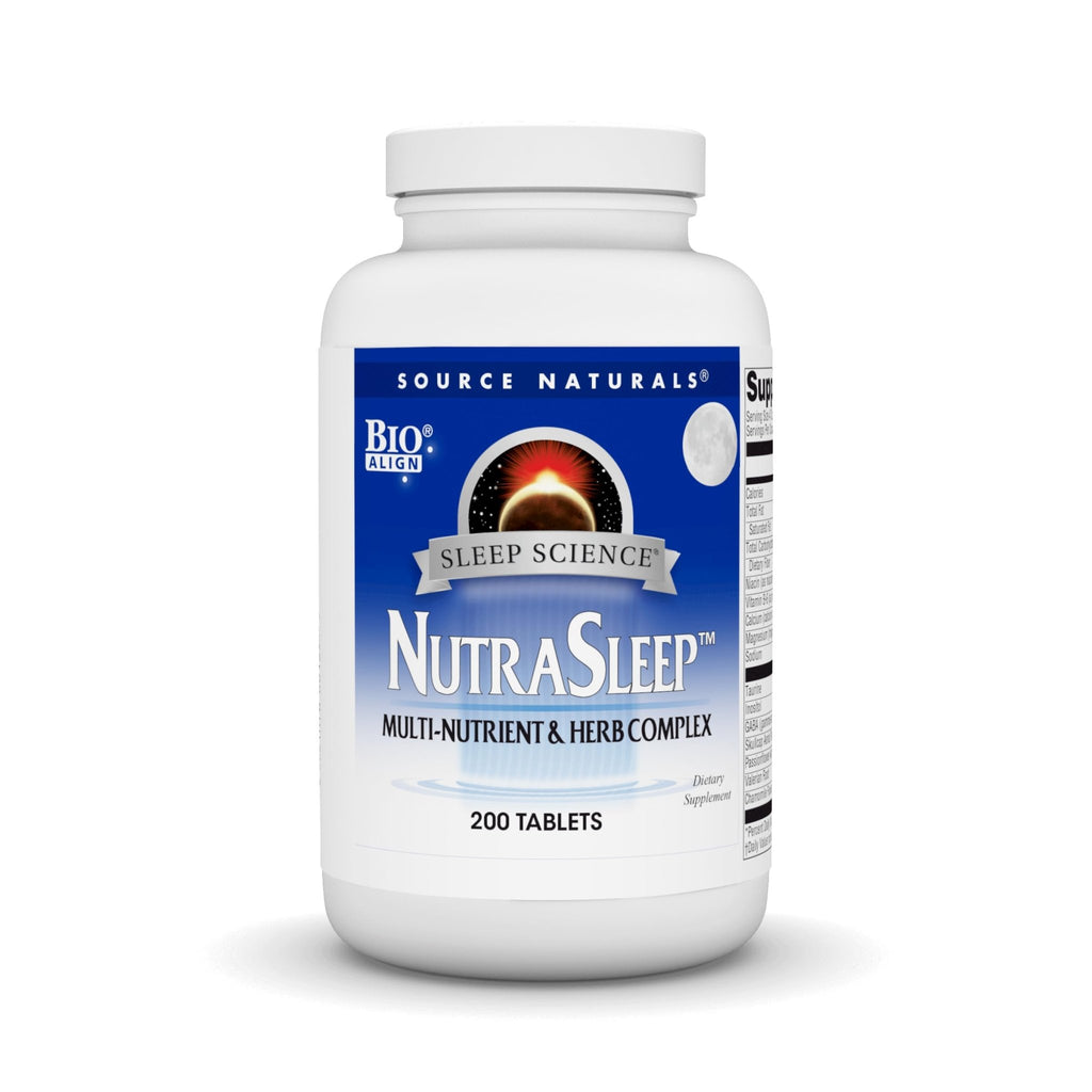 Source Naturals NutraSleep, Melatonin-Free Multi-Nutrient & Herb Complex, Vegetarian Formula for Relaxation Support - 200 Tablets - TrustMedUSA