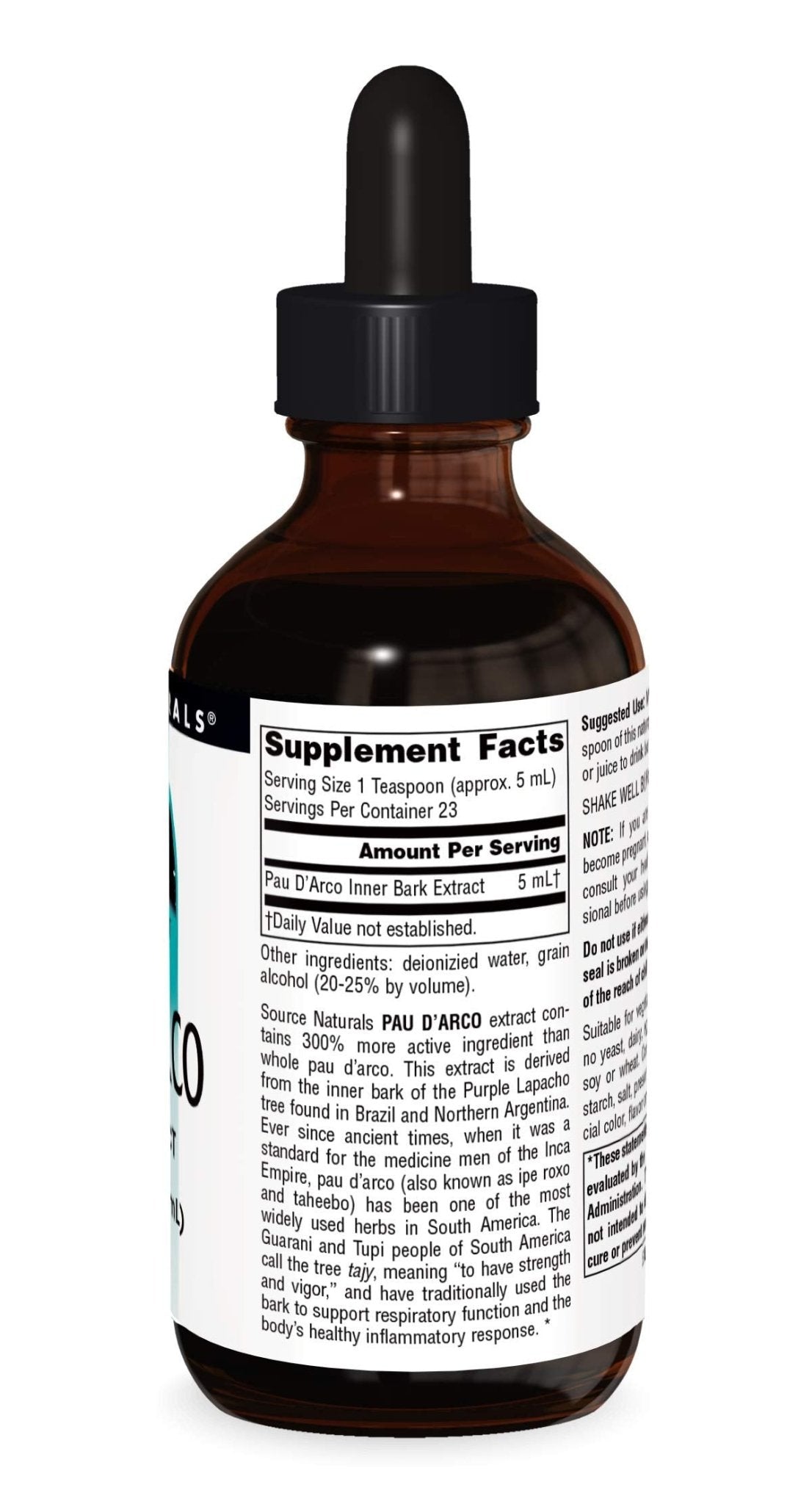 Source Naturals PAU D'Arco Liquid Extract, Support Resriotory Function and the Body's Healthy Inflammatory Response* | Dietary Supplement |1 Bottle | 4 Fluid oz. - TrustMedUSA
